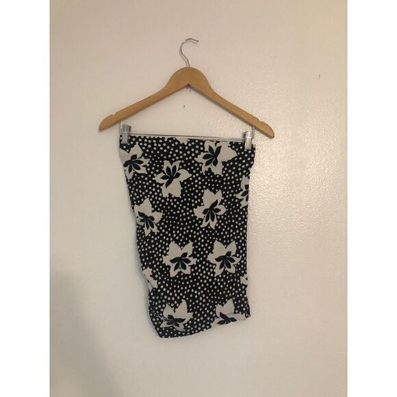 Brand New Anthropologie Porridge Ruched Knit Black & White Mini Skirt Medium - Picture 7 of 13